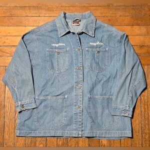 VTG 90s Nevada Jeanswear Embroidered Chore Coat L/XL